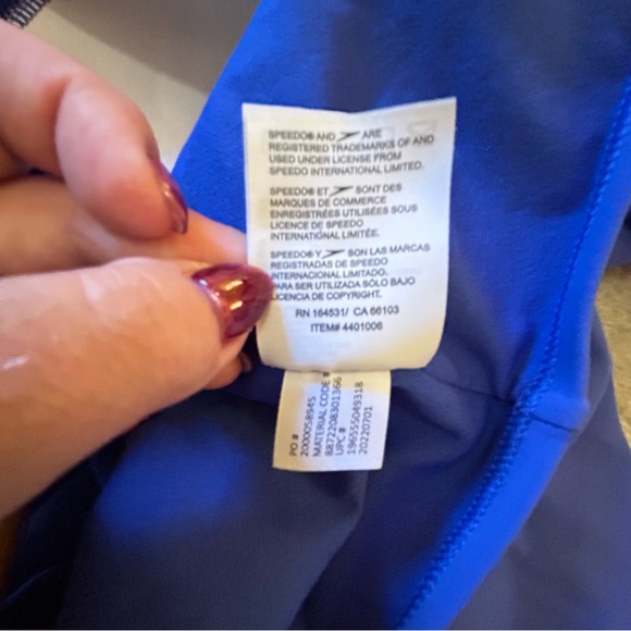 NWT Speedo blue one piece swim ties Size 18 - Picture 8 of 9